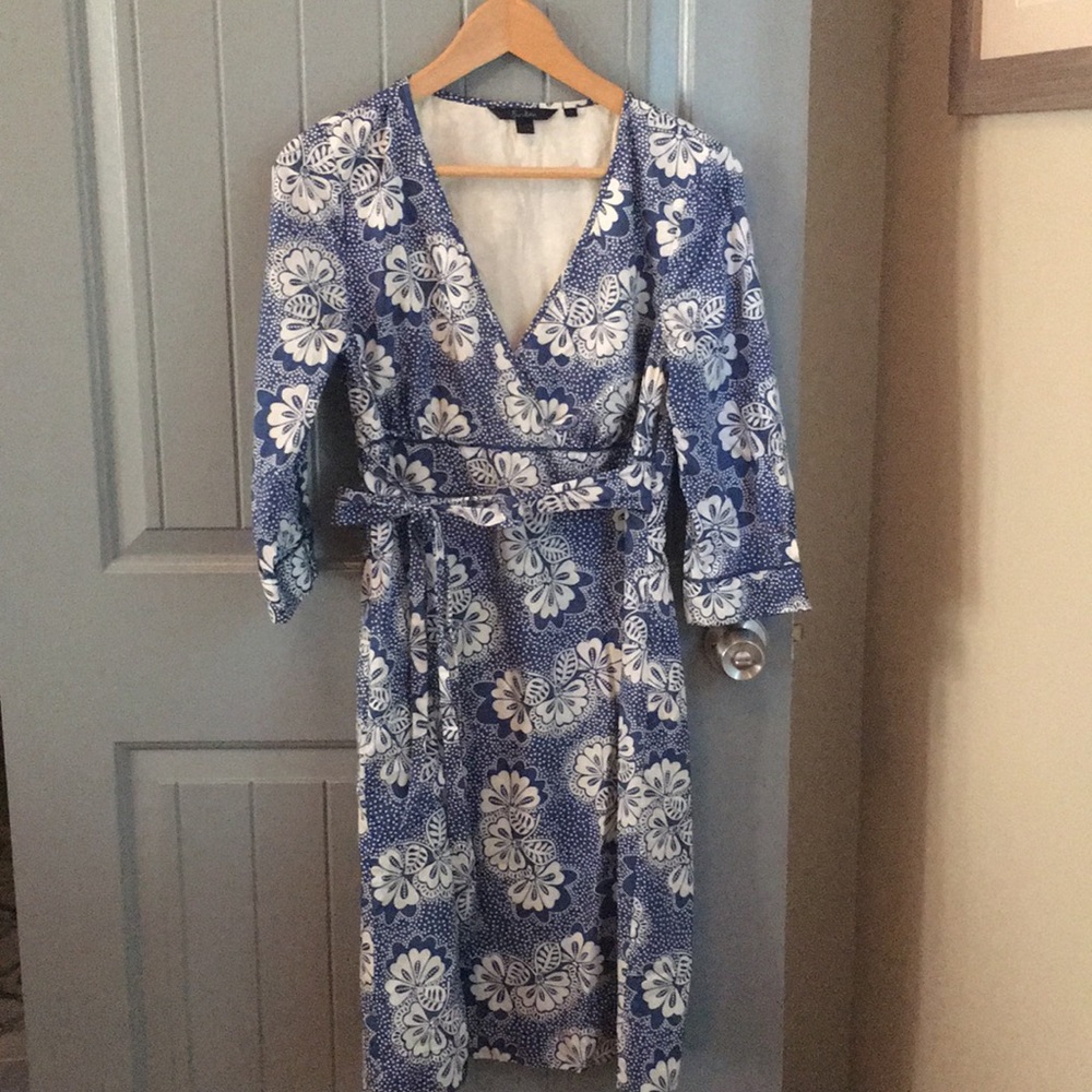 💙🦋👗Vintage Boden 3/4 Sleeve Chinoiserie Dress